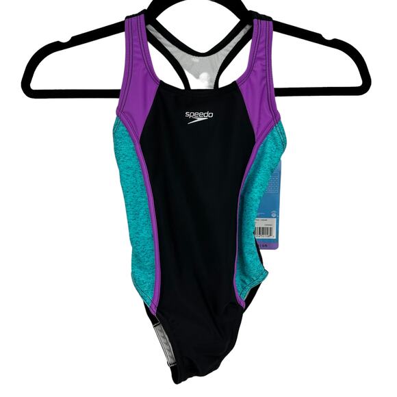Speedo Girls One Piece Swimsuit Size XS 5/6 NWT - Picture 1 of 5